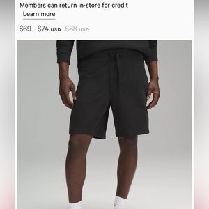 Relaxed French Terry Shorts Black